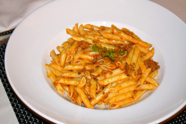 Barcelona Trip Day 1 Penne Regete with Bologanase Sauce