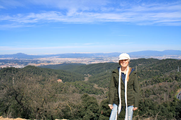 Barcelona Trip Day 3 Standing at Look Out Point in Tibidabo