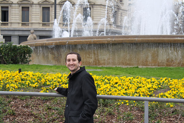 At a Fountain at La Rambla At a Fountain at La Rambla