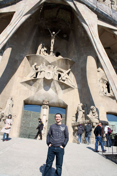 Joel Staning in the Front of the Sagrada Familia Joel Staning in the Front of the Sagrada Familia