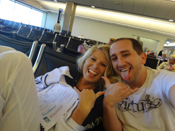 Hanging Out at the Airport Waiting For Our Flight