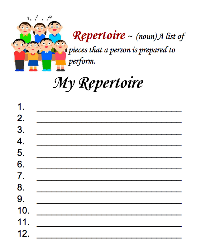 repertoire list