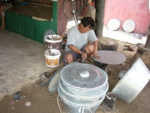 Hammering a Gong