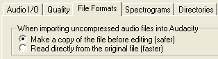 File Format Preferences