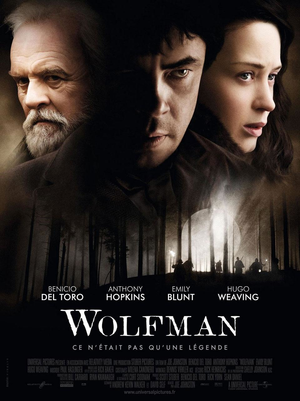 THE WOLFMAN MOVIE POSTER 2S ORIGINAL EMILY BLUNT 27x40