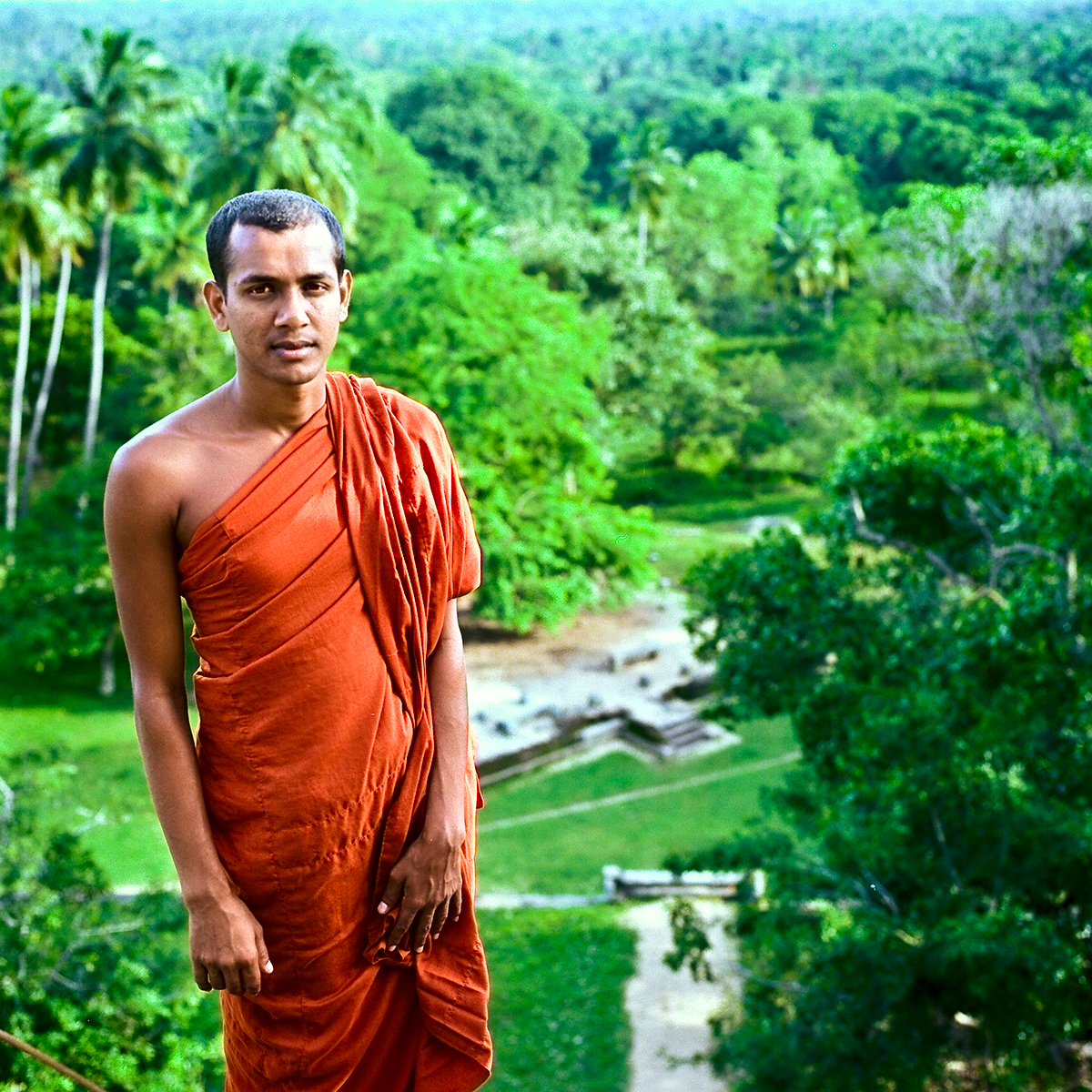 Monk_Sri Lanka Hasselblad 500C camera and Hasselblad 180mm f4 Sonnar lens with Kodak Ektacolor Gold 160 film