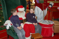 Oldest Boy and Middle Boy with Santa.