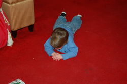 Toddler Child crying on the floor.