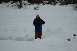 Dad shoveling AGAIN - Christmas 2008