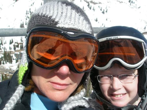 Oldest Boy and me at Snowbird - March 2009