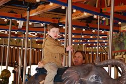 Toddler Child on the carousel - March 2009