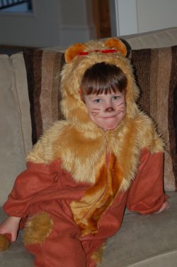 4YO Boy as Cowardly Lion