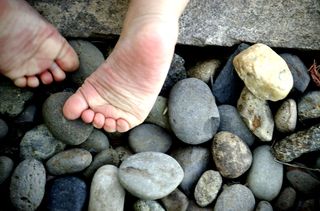 Little feet in the rocks