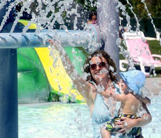 Mom and ian at waterslides