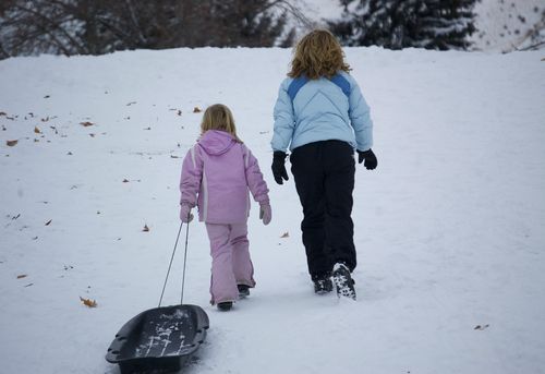 Sledding going up