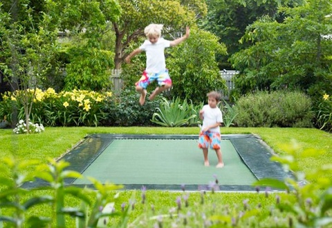 Sunken trampoline