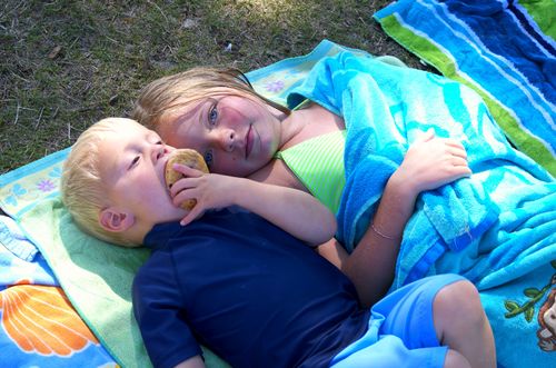 Lake chelan- eating bagels