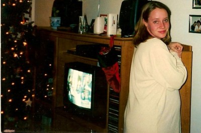 5 1/2 months pregnant. Age 22. Yikes.
