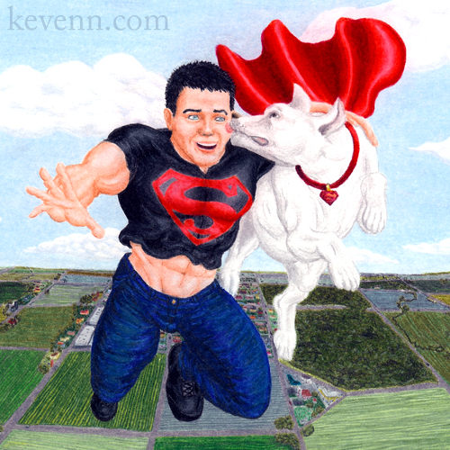 Superboy & Krypto Zoom-In by Kevenn T. Smith ©Kevenn T. Smith 2009