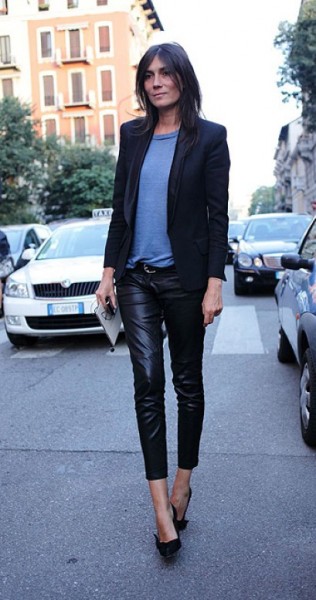 Emmanuelle Alt leather